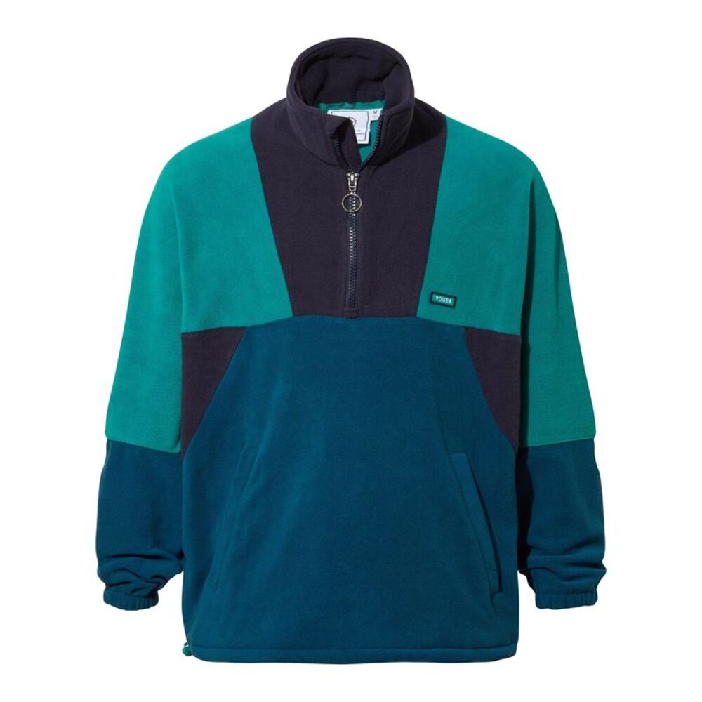 TOG24 Mens Aztec Colour Block Fleece Jacket / Navy